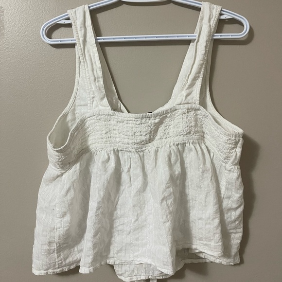 white tank with tie front - Picture 3 of 5